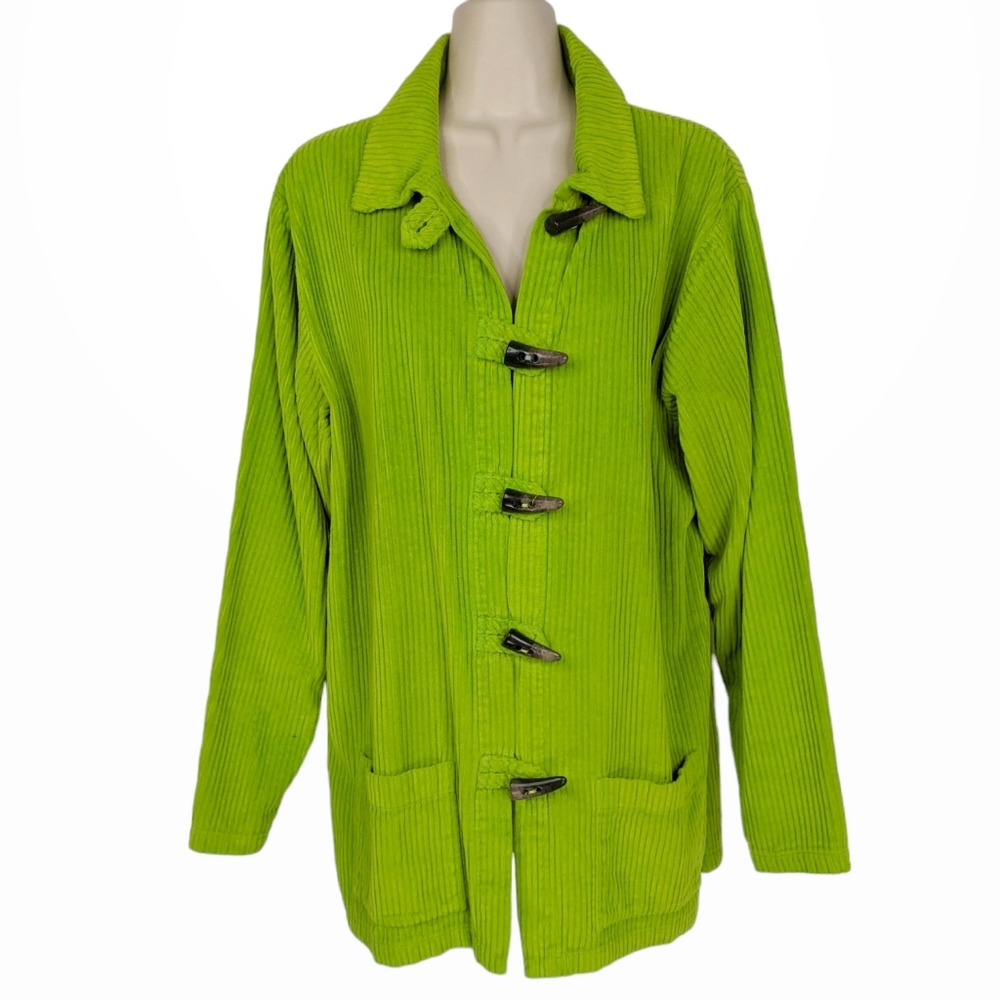 Willow Toggle Button Down Corduroy Jacket Sz M - image 1